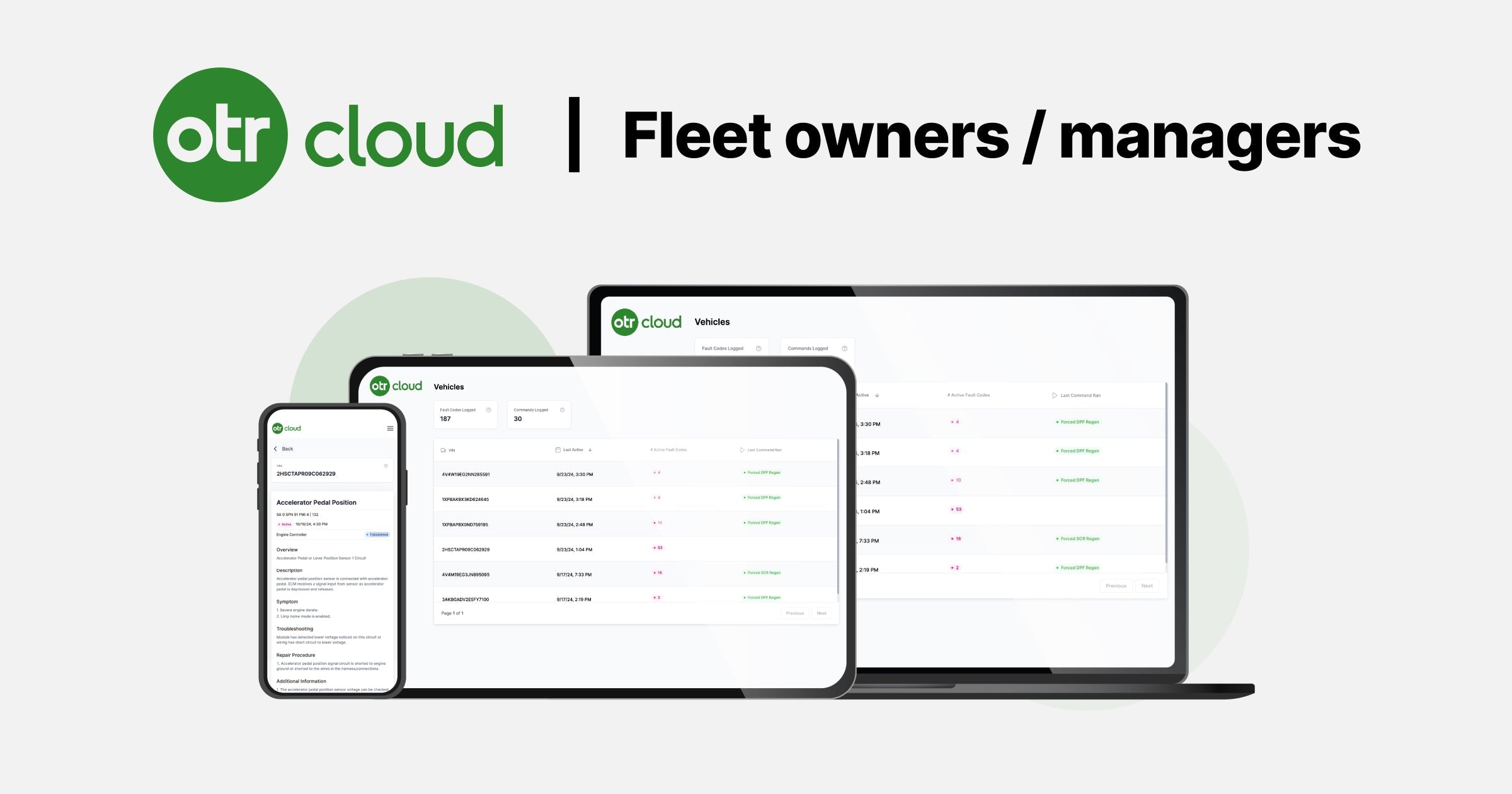 How OTR Cloud can help fleet owners diagnose issues