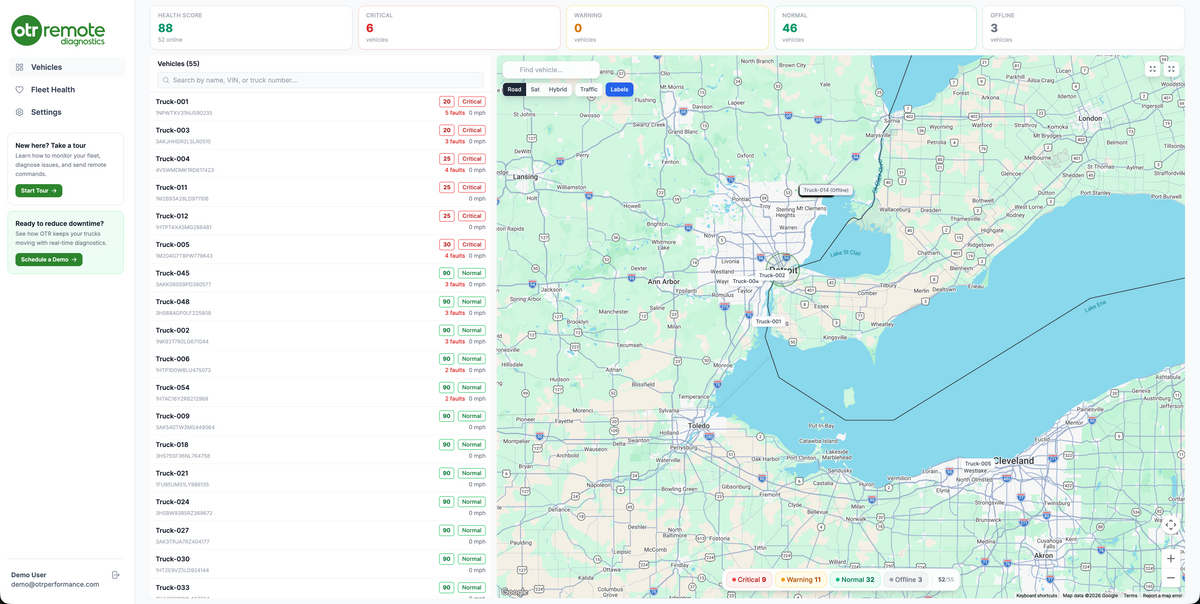 Otr Performance OTR Remote Diagnostics Demo – OTR Performance® Inc.